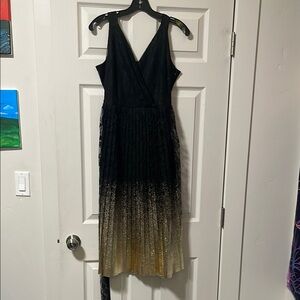 Elegant Black and Gold Ombre Dress